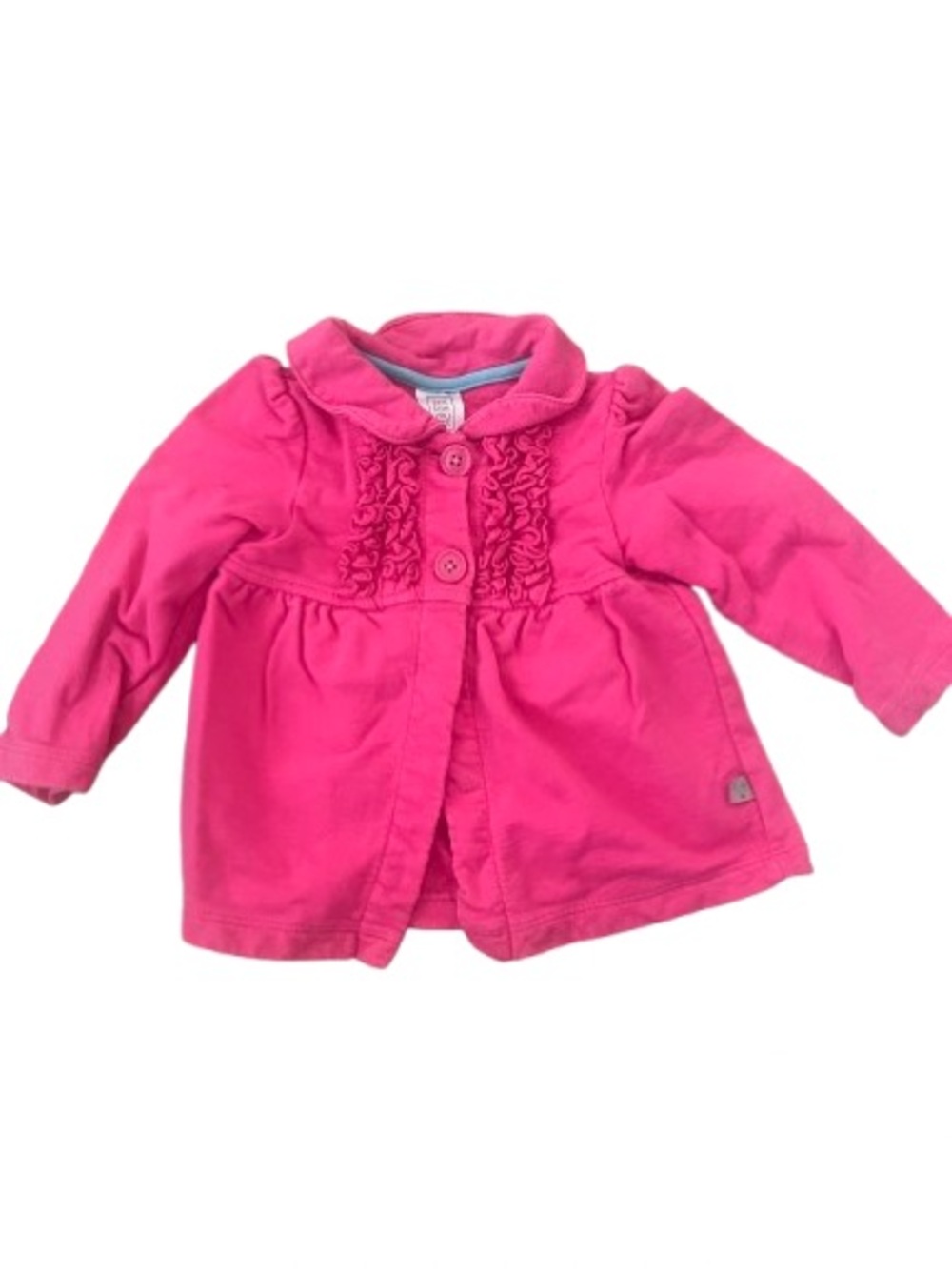 Carter's Bright Pink Ruffle Button Pea Coat